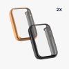 2 db Kwmobile tok készlet Xiaomi Mi Band 7 Pro készülékhez, szilikon, fekete/arany, 59605.04