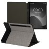 Könyvborító kwmobile Samsung Galaxy Tab S8/Galaxy Tab S7 telefonhoz, textil, szürke/fekete, 60385.25