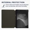 Könyvborító kwmobile Samsung Galaxy Tab S8/Galaxy Tab S7 telefonhoz, textil, szürke/fekete, 60385.25