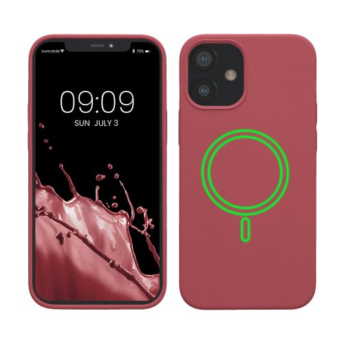 kwmobile tok Apple iPhone 12 Minihez, szilikon, rózsaszín, 56555.167