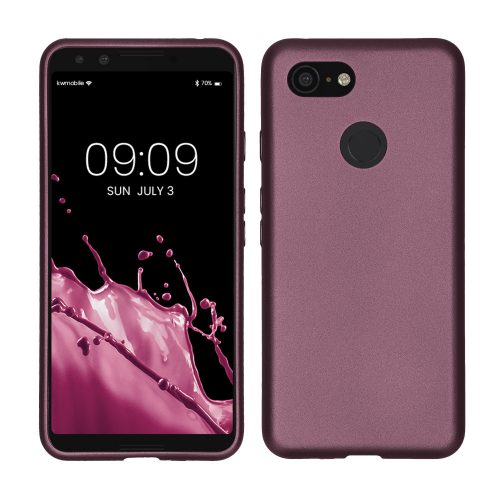 kwmobile tok Google Pixel 3 telefonhoz, szilícium, lila, 46244.230