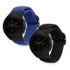 2 db kwmobile szíj készlet Xiaomi Mi Watch Color Sport/Watch S1 Active-hoz, nylon, fekete/kék, 59518.04