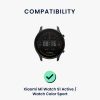 2 db kwmobile szíj készlet Xiaomi Mi Watch Color Sport/Watch S1 Active-hoz, nylon, fekete/kék, 59518.04