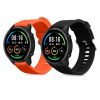 2 db Kwmobile szíj készlet Xiaomi Mi Watch/Mi Watch Color Sporthoz, fekete/narancs, szilikon, 58466.04