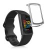 2 db Kwmobile tok készlet Fitbit Charge 5-höz, szilikon, átlátszó/szürke, 56385.04