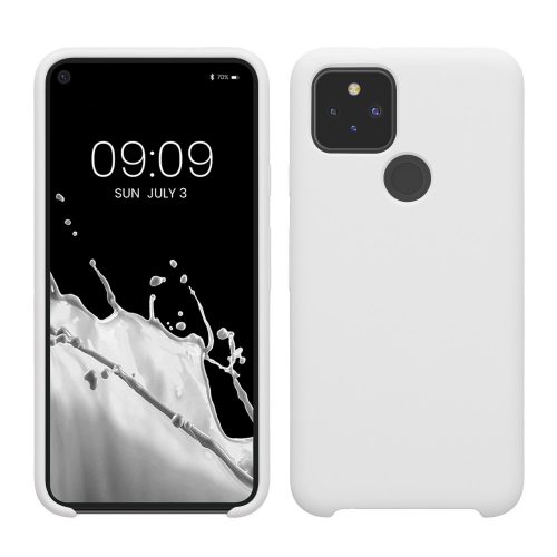 Kwmobile tok Google Pixel 5 telefonhoz, fehér, szilikon, 53633.48