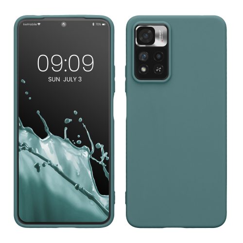 Kwmobile tok Xiaomi Redmi Note 11 Pro Plus 5G telefonhoz, zöld, szilikon, 58095.207