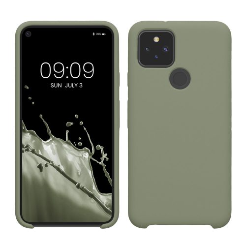 Kwmobile tok Google Pixel 5 telefonhoz, zöld, szilikon, 53633.172