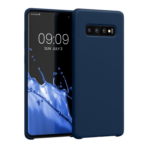 Kwmobile tok Samsung Galaxy S10 Plus készülékhez, kék, szilikon, 49028.116