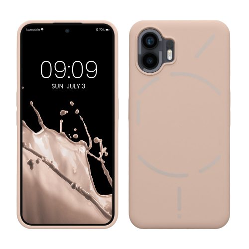 Kwmobile Case for Nothing Phone (2), krémszínű, szilikon, 61746.225