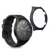 2 db Kwmobile tok biztonsági üveggel Xiaomi Watch S1, fekete/sötétkék, műanyag, KWM000015ES003C