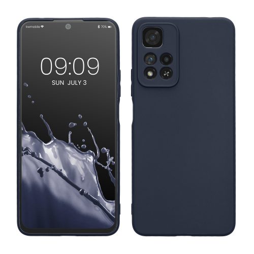 Kwmobile tok Xiaomi Redmi Note 11 Pro Plus 5G telefonhoz, sötétkék, szilikon, KWM000015PY012C