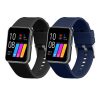 2 db Kwmobile szíj készlet GRV SmartWatch, fekete/sötétkék, szilikon, KWM000024SY001C