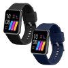 2 db Kwmobile szíj készlet GRV SmartWatch, fekete/sötétkék, szilikon, KWM000024SY001C