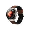 Kwmobile szíj Huawei Watch 4/Watch 4 Pro készülékhez, barna/fekete, természetes bőr, KWM000024TA001C