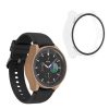 2 db Kwmobile tok készlet biztonsági üveggel Samsung Galaxy Watch 6-hoz, krémszínű/átlátszó, műanyag, KWM000024TC002C