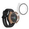 2 db Kwmobile tok készlet biztonsági üveggel Samsung Galaxy Watch 6-hoz, krémszínű/átlátszó, műanyag, KWM000024TD002C