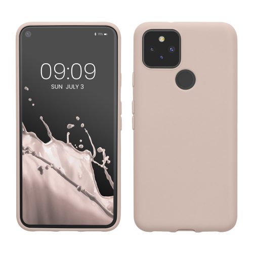 Kwmobile tok Google Pixel 5 telefonhoz, krémszínű, szilikon, KWM0000116C020C