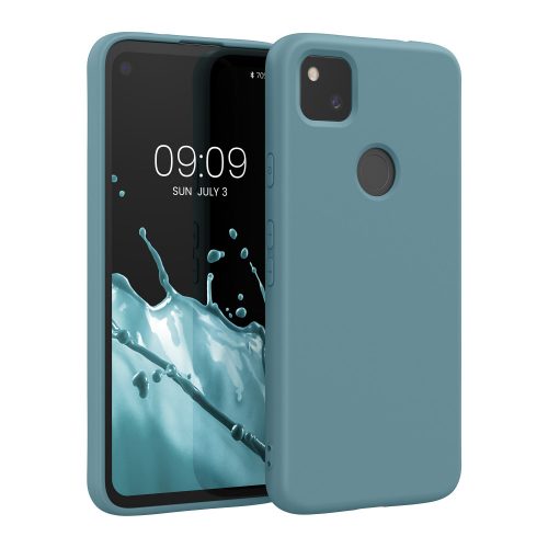 Kwmobile tok Google Pixel 4a telefonhoz, sötétzöld, szilikon, KWM000011JE040C