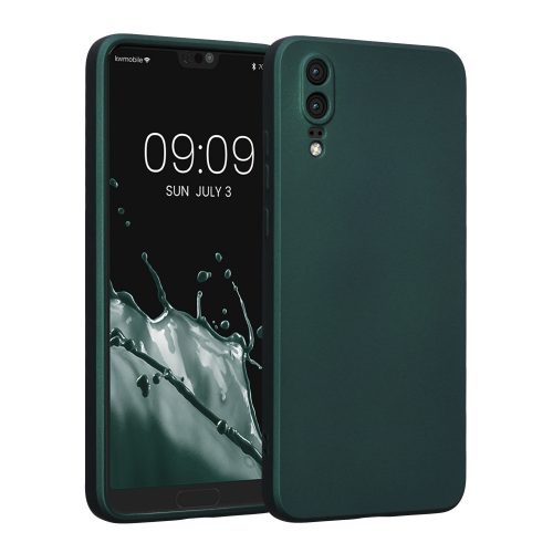 Kwmobile tok Huawei P20-hoz, sötétzöld, szilikon, KWM0000193F004C