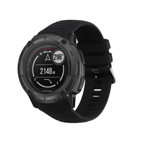 Kwmobile szíj Garmin Instinct 2X Solar készülékhez, fekete, szilikon, KWM000024UA001C