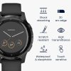 2 db Kwmobile védőfólia készlet Garmin Vivoactive 4S, átlátszó/fekete, polimer, KWM000024UW001C