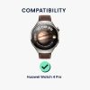 2 db Kwmobile védőfólia készlet Huawei Watch 4 Pro készülékhez, átlátszó/fekete, polimer, KWM000024VZ001C