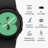 2 db Kwmobile védőfólia készlet Samsung Galaxy Watch 4 készülékhez, átlátszó/fekete, polimer, KWM000024WD001C