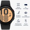 2 db Kwmobile védőfólia készlet Samsung Galaxy Watch 4 készülékhez, átlátszó/fekete, polimer, KWM000024WE001C