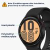 2 db Kwmobile védőfólia készlet Samsung Galaxy Watch 4 készülékhez, átlátszó/fekete, polimer, KWM000024WE001C