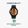 2 db Kwmobile védőfólia készlet Samsung Galaxy Watch 4 készülékhez, átlátszó/fekete, polimer, KWM000024WE001C