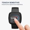 2 db Kwmobile védőfólia készlet Fitbit Versa 4/Sense 2 készülékhez, átlátszó/fekete, polimer, KWM000024WK001C