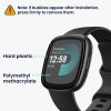 2 db Kwmobile védőfólia készlet Fitbit Versa 4/Sense 2 készülékhez, átlátszó/fekete, polimer, KWM000024WK001C