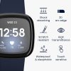 2 db Kwmobile védőfólia készlet Fitbit Versa 3-hoz, átlátszó/fekete, polimer, KWM000024WL001C