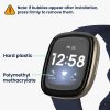 2 db Kwmobile védőfólia készlet Fitbit Versa 3-hoz, átlátszó/fekete, polimer, KWM000024WL001C