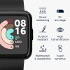 2 db Kwmobile védőfólia készlet Xiaomi Redmi Watch 2 Lite készülékhez, átlátszó/fekete, polimer, KWM000024WS001C