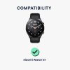 2 db Kwmobile védőfólia készlet Xiaomi Watch S1, átlátszó/fekete, polimer, KWM000024WU001C