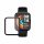 2 db Kwmobile védőfólia készlet Xiaomi Poco Watchhoz, átlátszó/fekete, polimer, KWM000024WW001C