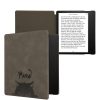 Kwmobile tok Amazon Kindle Oasis 10, szürke/fekete, öko bőr, KWM000014ND014C