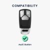 Kwmobile autós kulcstartó Audi 3 gombokhoz - Smart Key, többszínű, horganyzott, KWM000024XL001C