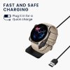 Kwmobile USB töltőkábel Amazfit GTS 3/GTR 3/GTR 3 Pro-hoz, fekete, műanyag, KWM000024YE001C