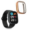 2 db Kwmobile tok készlet Xiaomi Redmi Watch 3 Active készülékhez, fekete/rózsaszín, szilikon, KWM000024YF002C