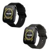 2 db Kwmobile pánt készlet Amazfit Bip 5/GTR 4, fekete/szürke, szilikon, KWM000024YT002C