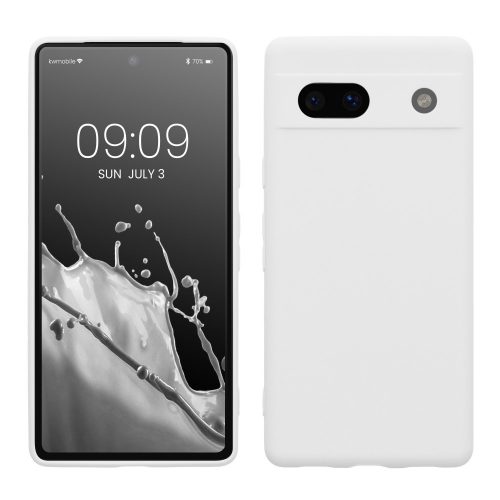 Kwmobile tok Google Pixel 7a telefonhoz, fehér, szilikon, KWM000019YF015C