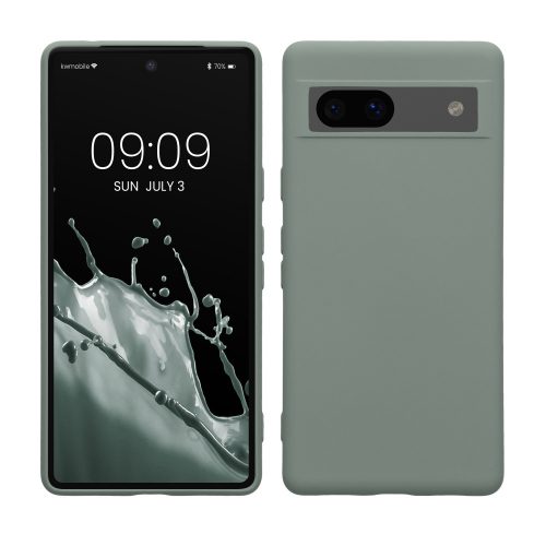 Kwmobile tok Google Pixel 7a telefonhoz, zöld, szilikon, KWM000019YV010C