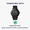 2 db Kwmobile tok készlet Google Pixel Watchhoz, átlátszó/fekete, műanyag, KWM000024ZK001C