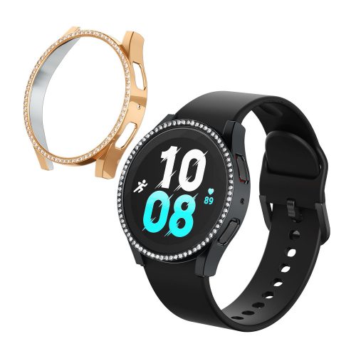 2 db Kwmobile tok készlet Samsung Galaxy Watch 5 készülékhez, fekete/arany, műanyag, KWM000024ZL001C