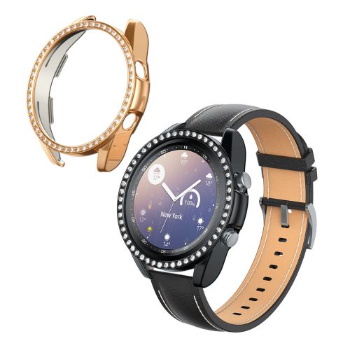 2 db Kwmobile tok készlet Samsung Galaxy Watch 3 készülékhez, fekete/arany, műanyag, KWM000024ZP001C