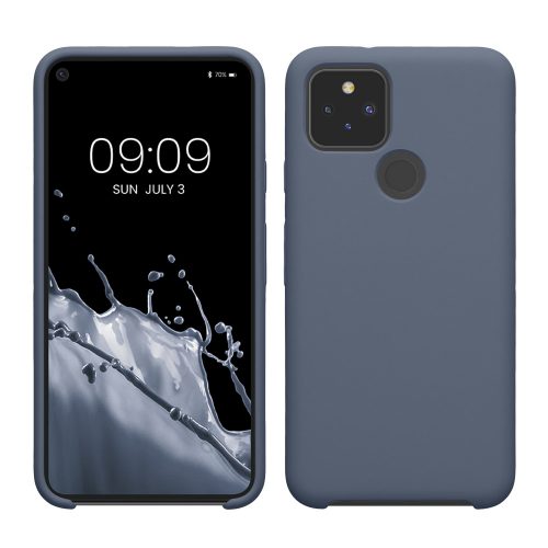 Kwmobile tok Google Pixel 5 telefonhoz, sötétkék, szilikon, KWM0000122K032C