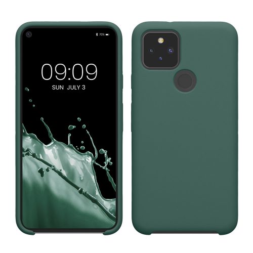 Kwmobile tok Google Pixel 5 telefonhoz, zöld, szilikon, KWM0000122K037C